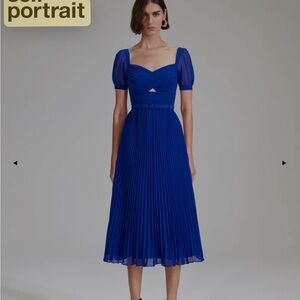 Self-Portrait Blue Midi Dress